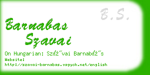 barnabas szavai business card